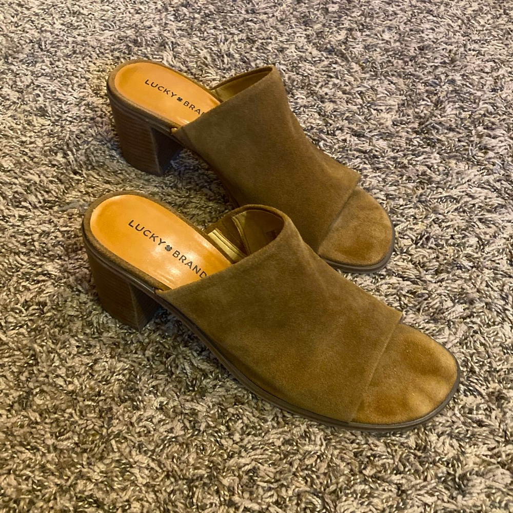 Lucky Brand Clunky Heeled Sandals, 11, Brand New